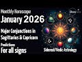 January 2026 Horoscope Forecast Monthly Horoscope Vedic Astrology Predictions Rashifal