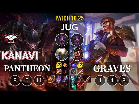 JDG Kanavi Pantheon vs Graves Jungle - KR Patch 10.25