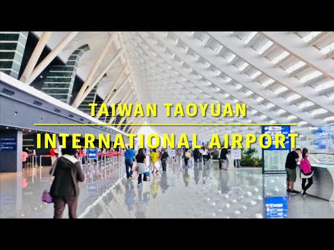 Aeroporto de Taoyuan, tour virtual do terminal de embarque 1 | 4k HDR