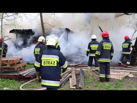 Pożar drewutni w Chorkówce (27.04.2019)