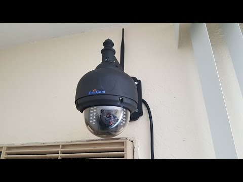 Wireless Outdoor PTZ Dome Camera HD 720P Product Review #HomeSecurityCamera EsiCam