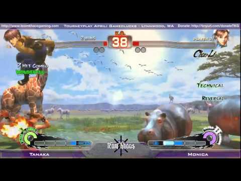 Tourneyplay April SSF4 Singles - Tanaka (GUY) vs Monica (CHN)