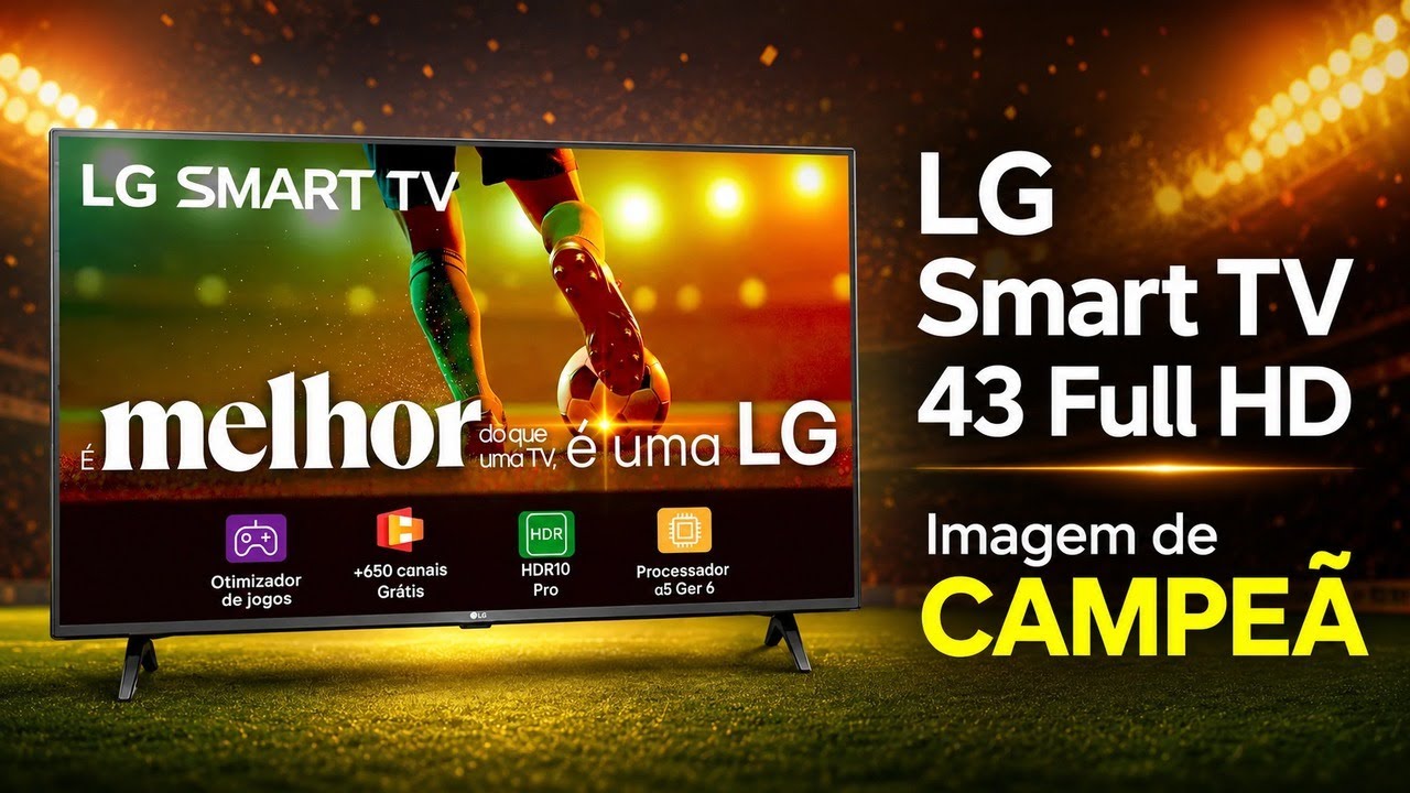 Miniatura da avaliação em vídeo de Smart TV LG 43 polegadas Full HD 43LR67