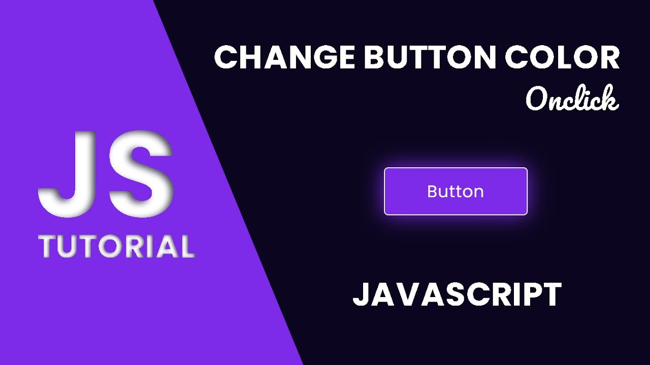 Change Button Color Onclick in Javascript