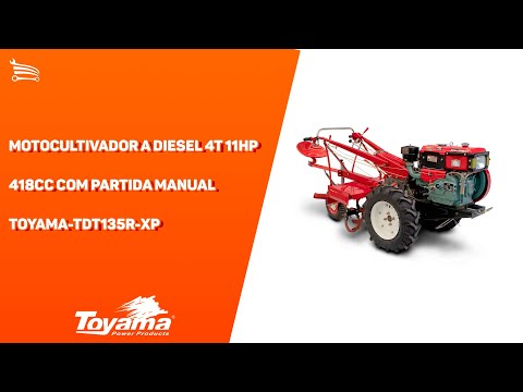 Motocultivador a Diesel TDT135R-XP 4T 11HP 418CC com Partida Manual - Video
