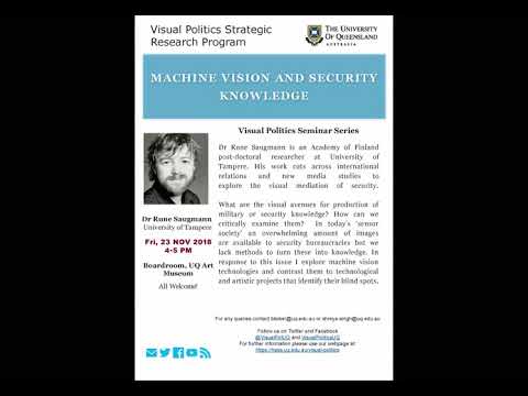 Visual Politics Seminar Series Semester II, 2018 - Rune Saugmann
