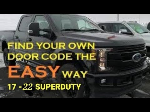 Where is my 2017-2022 SUPERDUTY FORD F250 F350 F450 DOOR CODE LOCATION