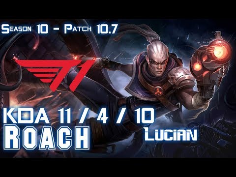 T1 Roach LUCIAN vs FIORA Top - Patch 10.7 KR Ranked