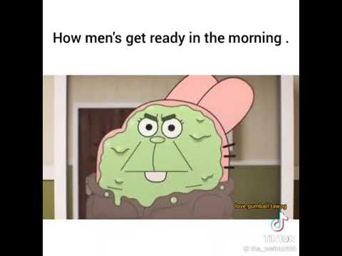 How man get ready in the morning