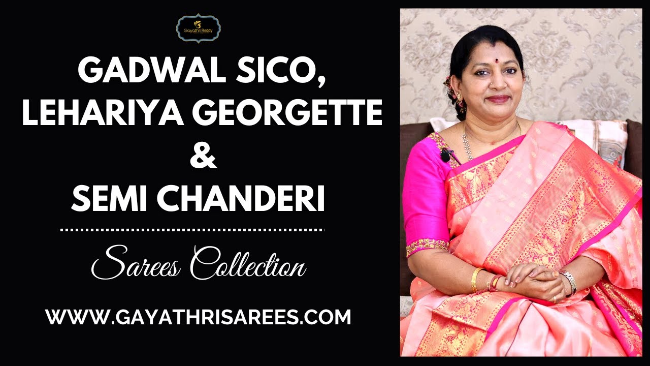 <p style="color: red">Video : </p>Latest Gadwal Sico   Lehariya Georgette &amp;  Chanderi Block Print   Semi Chanderi Sarees Collection 2022-11-28