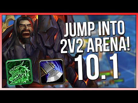Arms Warrior / Mistweaver Monk 2v2 Arena (2200+ MMR) - WoW Dragonflight 10.1 PvP