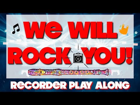 Recorder Play Along Pop Song: We Will Rock You! | Recorder Listening Game Included!