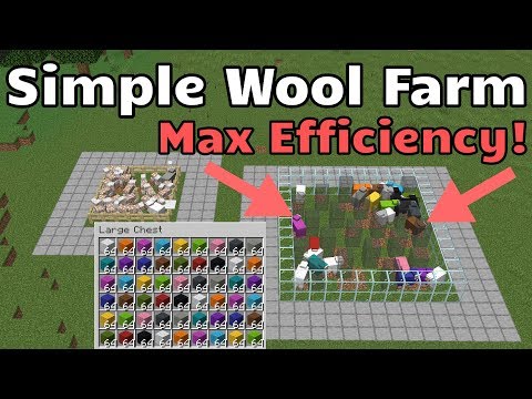 EagleEye621 - Simple Wool Farm (No Redstone - Max Efficiency!) (Minecraft Java)