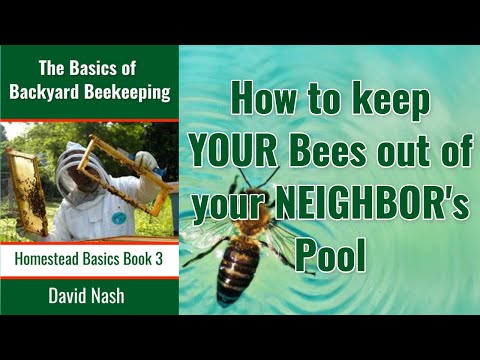 , title : 'How To Keep Your Bees Out of Your Neighbor's Pool'
