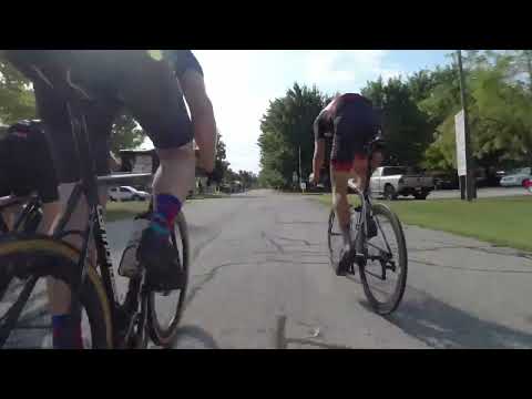 Cyclist Crashing in the Final Sprint of a Crit Race Then Another Crashes Against Him