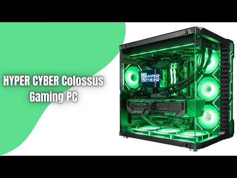 HYPER CYBER Colossus Gaming PC Desktop Computer, AMD Ryzen 7 7800X3D, GeForce RTX 5070 12GB, 32GB DDR5, 2TB SSD, Tower Fan Black, Windows 11 Home, RGB Lighting, Ready to Use video review thumbnail