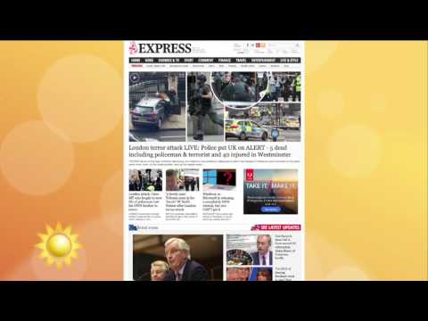 Så ser de engelska tidningarna ut dagen efter Londonattacken - Nyhetsmorgon (TV4)