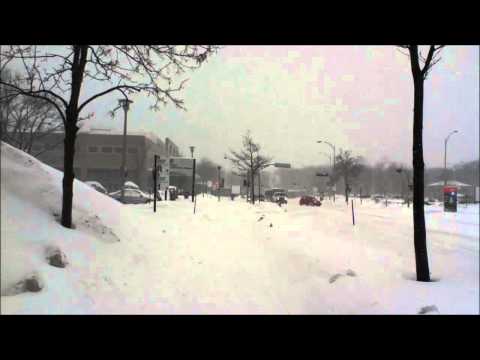 Winter Snow Storm in Université Laval Qu