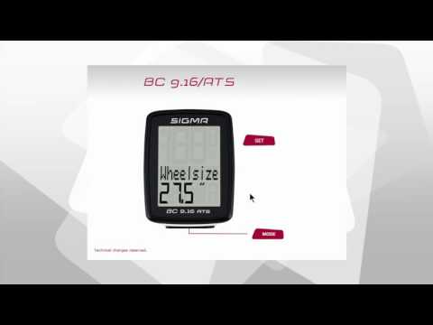 SIGMA SPORT // BC 9.16/ATS // Settings (EN)