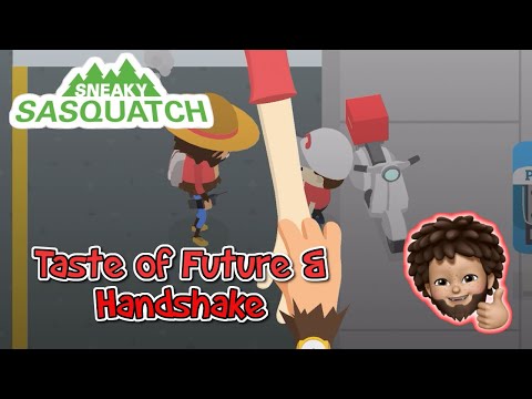 Sneaky Sasquatch - Taste of the Future and handshake