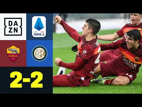 Trotz Hakimis Treffer - Mancini rettet Roma: AS Rom - Inter Mailand 2:2 | Serie A | DAZN Highlights