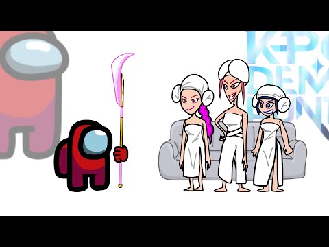 Mini Crewmate Kills KPop Demon Hunters Characters - Part 2 | Among Us