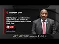 WC High Court hears the review application of the Section 89 Independent Panel report