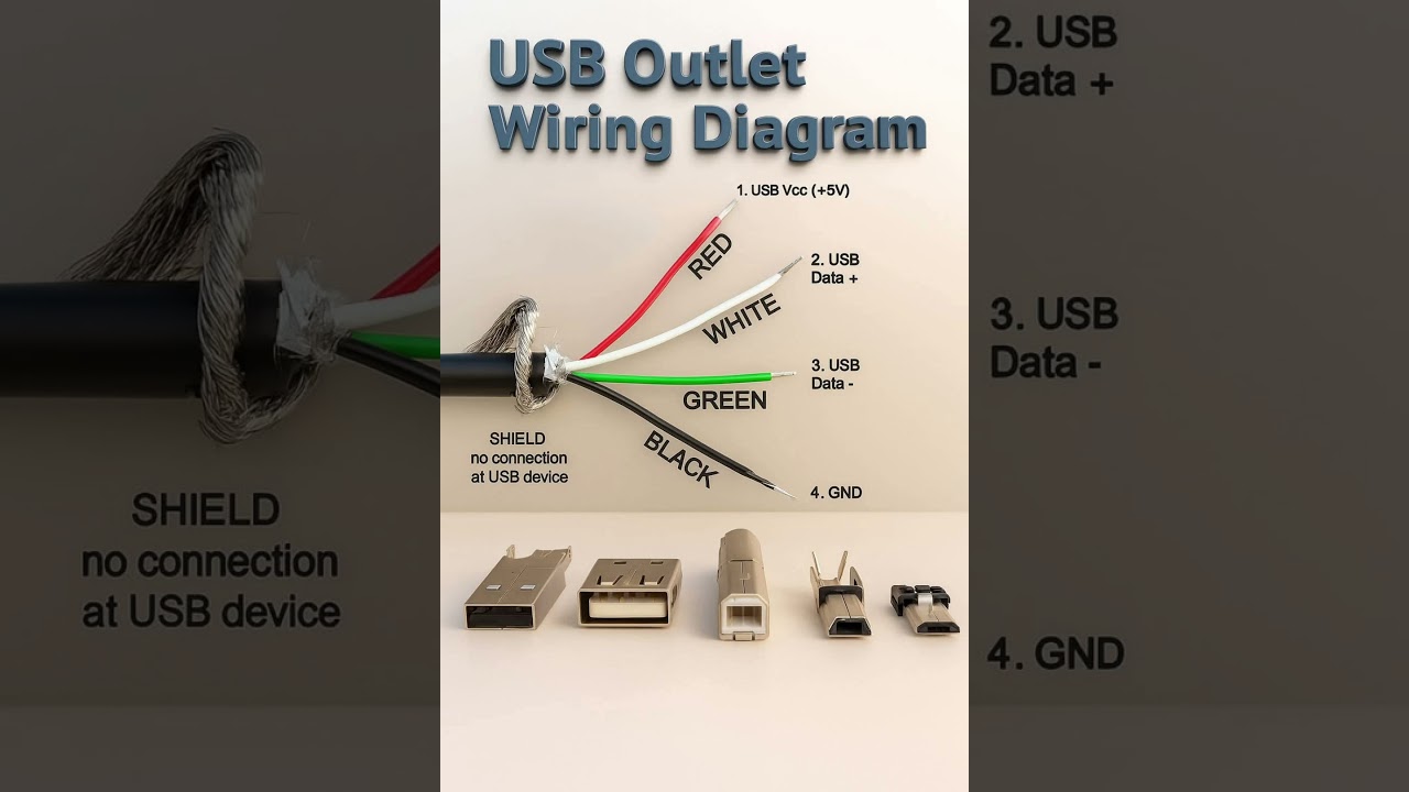USB Outlet Wiring Diagram 🛜🔌 | Easy USB Wiring Explained! #usb #wiring #technology