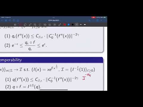 Snir Ben Ovadia - Symbolic dynamics for orbits with 0 Lyapunov exponents - ICTP 2021