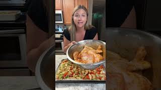 We love a good sheet pan dinner! #ChickenDinners #SheetPanMeal #EasyRecipes #DinnerIdeas #CookWithMe