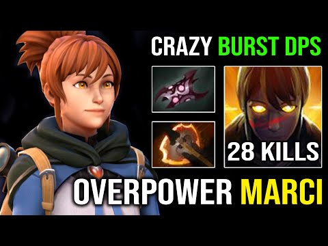 MARCI is still Overpower | EPIC 66% Lifesteal 1st Item Armlet + Battle Fury Crazy Burst DPS Dota 2