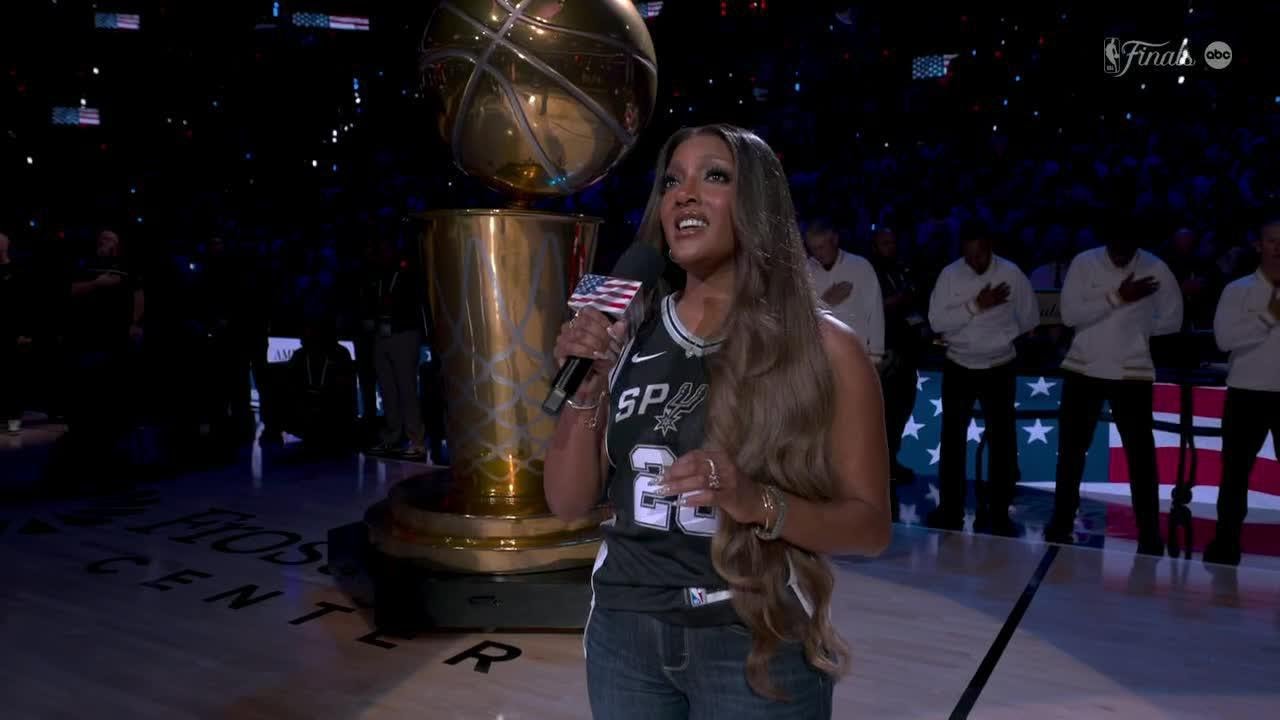 Mickey Guyton performs the U.S. National Anthem at 2026 NBA Finals Game 5 🇺🇸 | NBA on ESPN