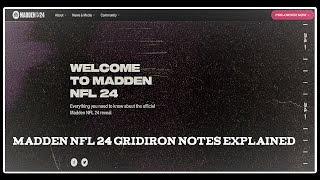 Madden NFL 24 - Gridiron Notes