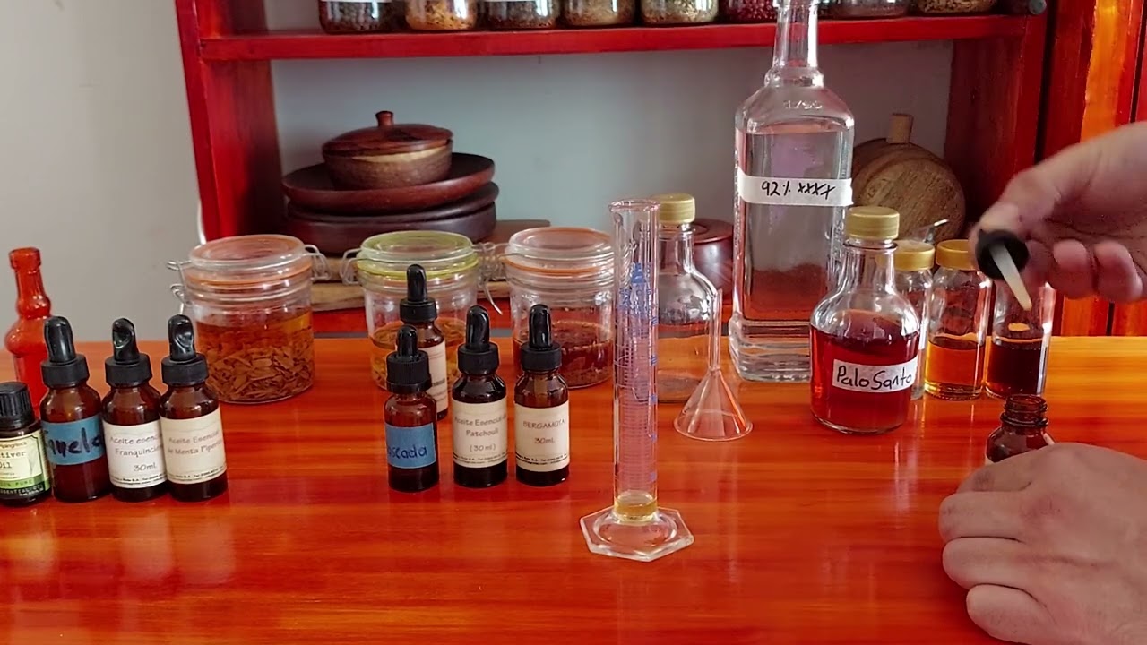 Perfume masculino con aceites esenciales