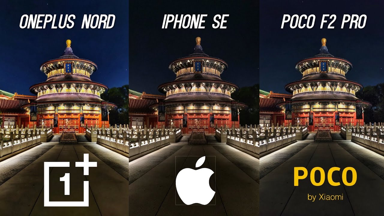 OnePlus Nord vs iPhone SE vs POCO F2 Pro Camera Test Comparison