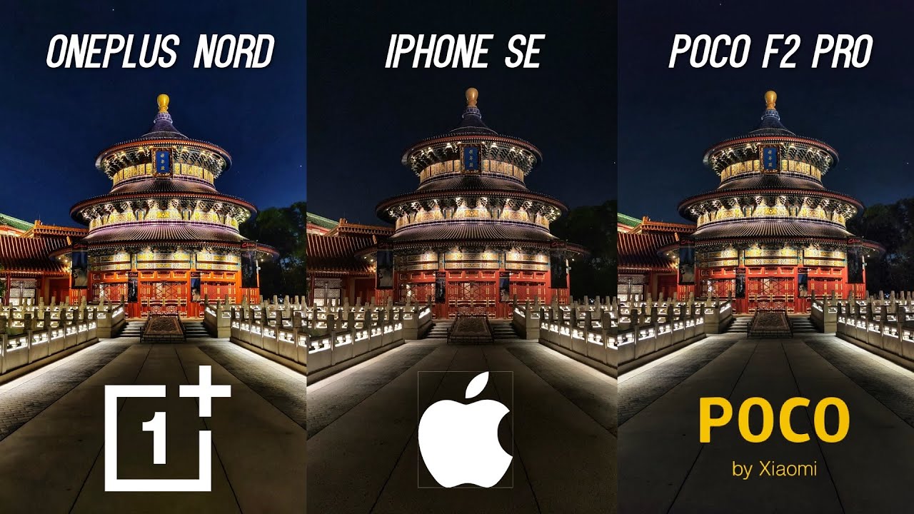 OnePlus Nord vs iPhone SE vs POCO F2 Pro Camera Test Comparison