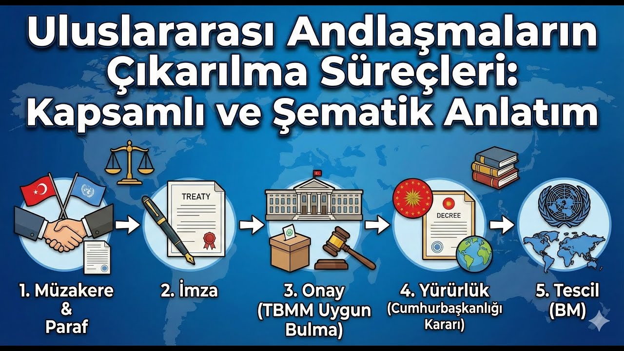Uluslararası Andlaşmaların Çıkarılma Süreçleri (Örnekli, Şematik ve Kapsamlı Anlatım) #andlaşma