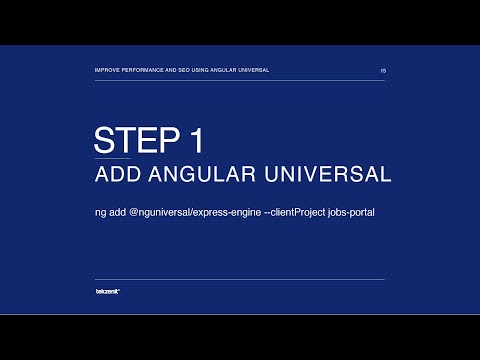 Improve Performance and SEO using Angular Universal