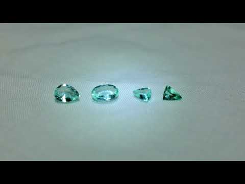 4 Paraiba Tourmaline Gemstones GIA