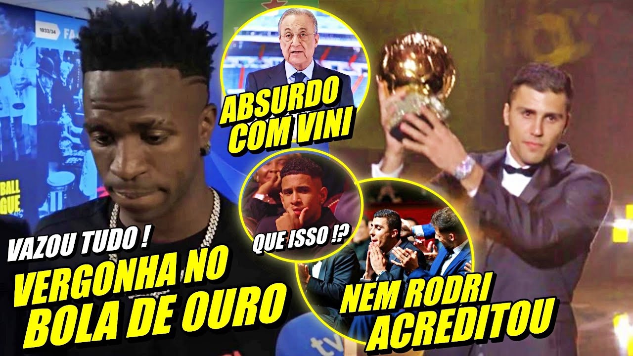 MUNDO CHOCADO ! RODRI VENCE BOLA DE OURO ! VAZA PORQUE VINI NÃO LEVOU O PRÊMIO E MAIS