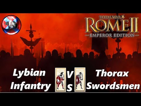 Libyan Infantry VS Thorax Swordsmen 1v1_Rome 2 Total War