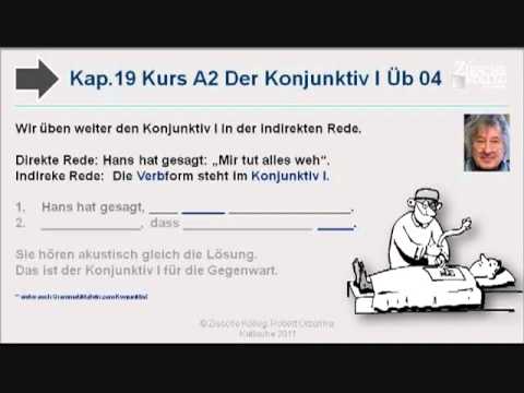 Kap  19 Kurs A2 Konj  I indirekte Rede Gegenwart Übung 04 tun