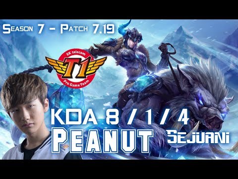 SKT T1 Peanut SEJUANI vs EVELYNN Jungle - Patch 7.19 KR Ranked