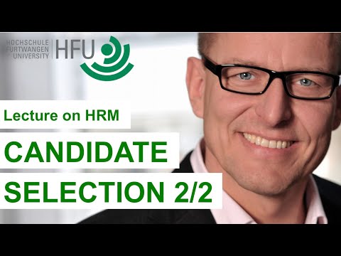 CANDIDATE SELECTION 2 2 HRM Lecture 04