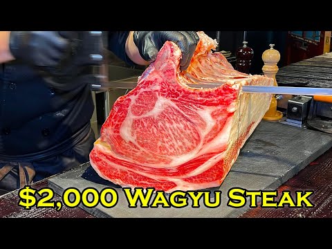 $2,000 WORLD'S ONLY "Bone-in" Ōmi A5 Wagyu Beef Steak & $3 Japanese Ramen in Tokyo Japan