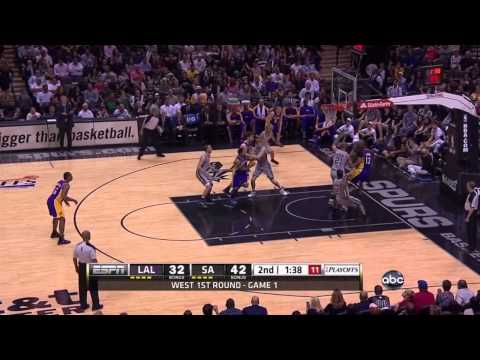 Spurs @ Lakers 2013 Playoffs R1G1 Highlights