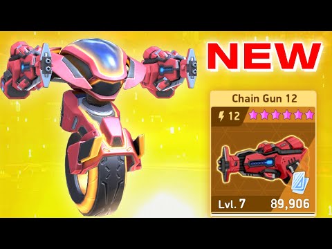New Weapon Chain Gun 12 with Killshot & Zephyr - Mech Arena