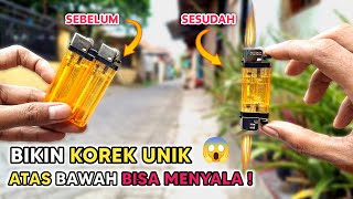 Download lagu Ternyata mudah banget ! Ubah korek bekas biasa jadi korek unik atas bawah bisa menyala mp3