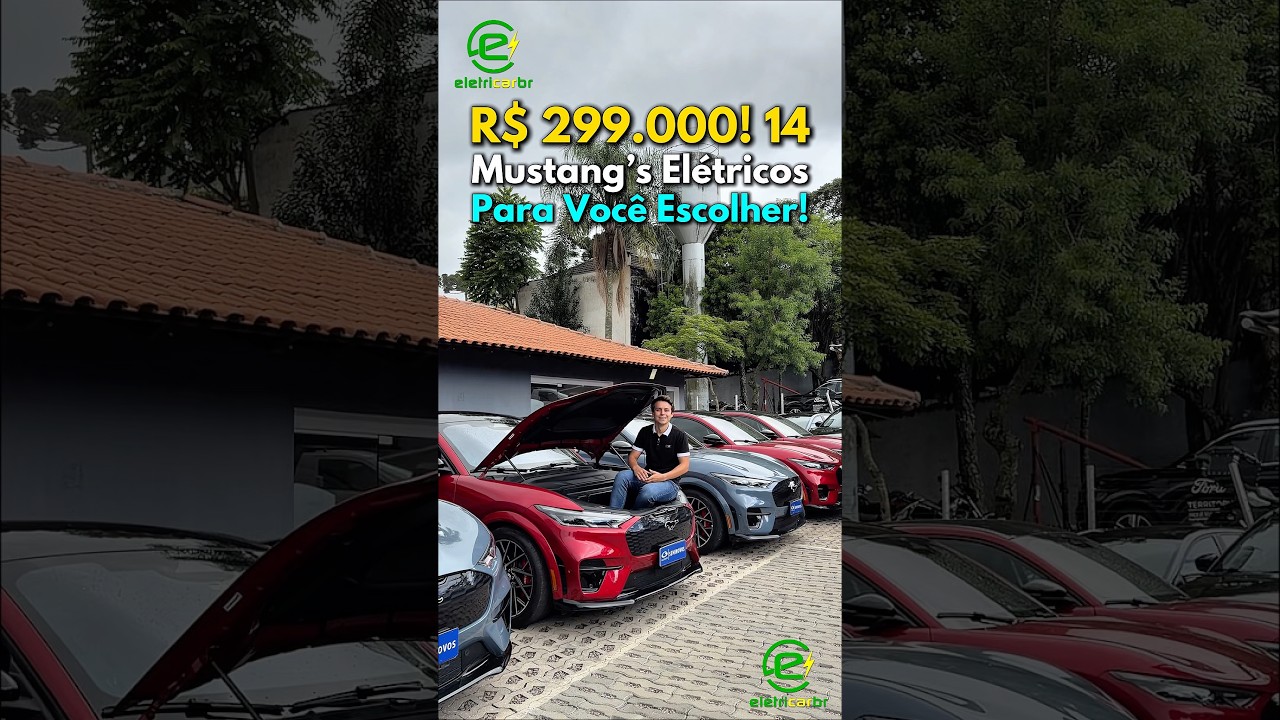 R$ 299.000 e 14 Mustangs Elétricos para você Escolher, com entre 5, 10 e 15 mil km ⚡️