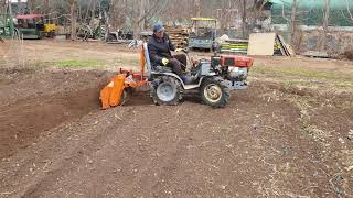 경운기관리기 로타리작업.Abc tiller tractor.핸들관리기로타리작업.